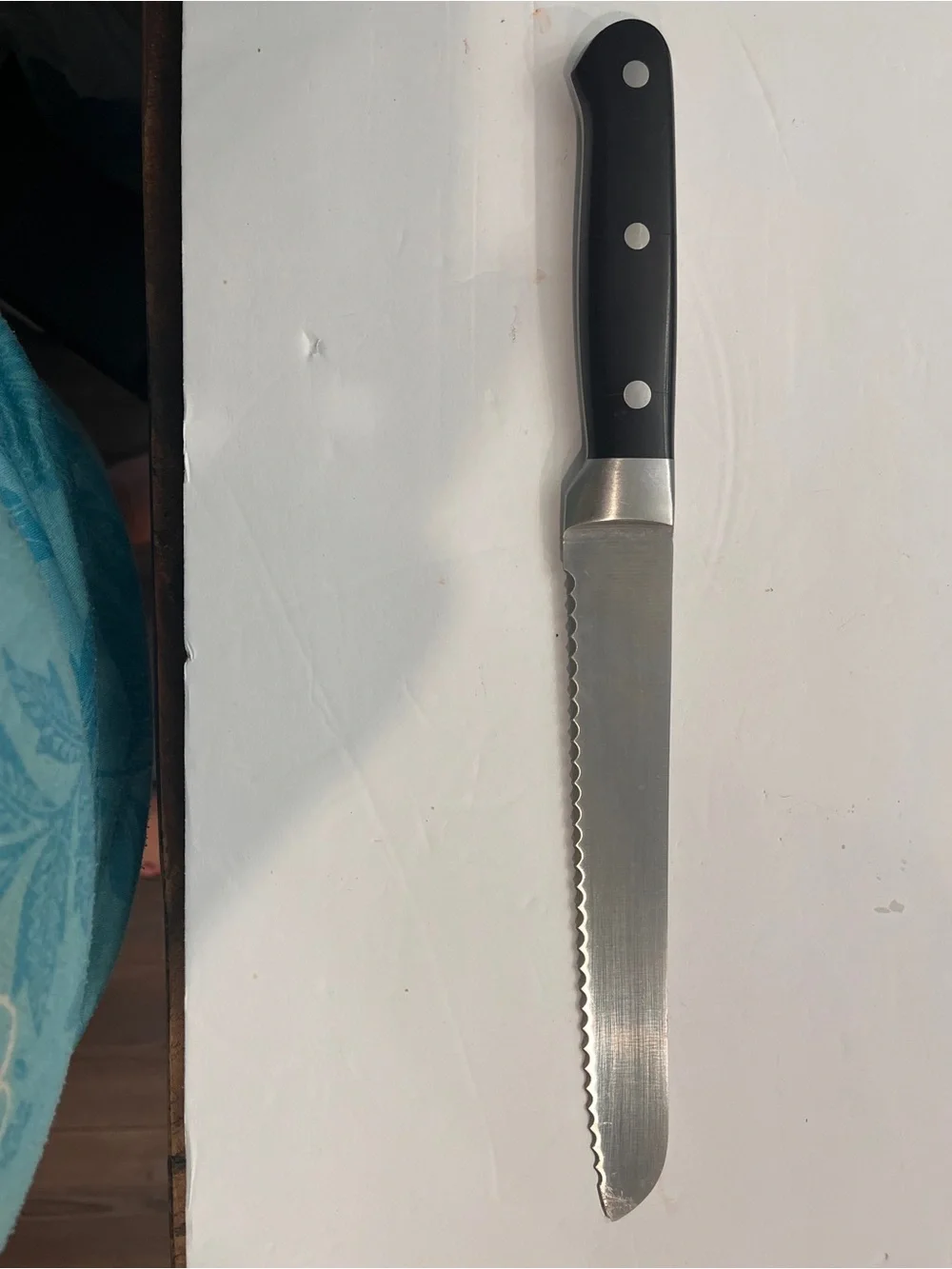 KitchenAid Stainless Steel Serrated Bread Knife with Black Handle